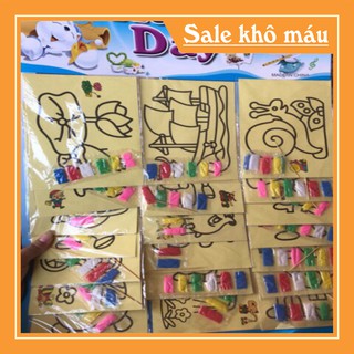 Tranh tô màu cát (20 tranh một vỉ)