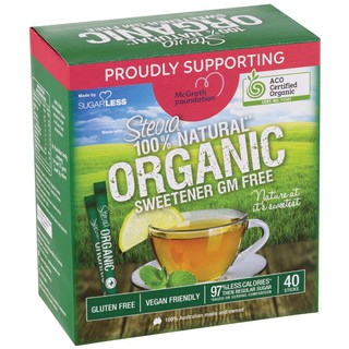 (Dạng gói tiện mang theo) Đường cỏ ngọt hữu cơ Stevia cho người ăn kiêng, béo phì, máu nhiễm mỡ