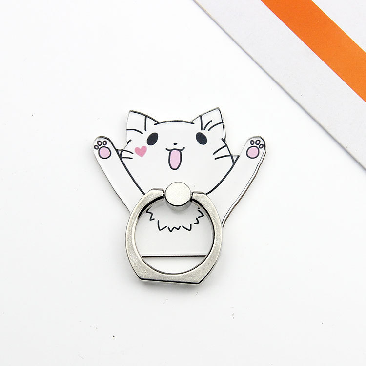 New Cute Cartoon Pac-Man Milk Box Cat Phone Ring Holder Desktop Phone Bracket Dây điện thoại di động | BigBuy360 - bigbuy360.vn