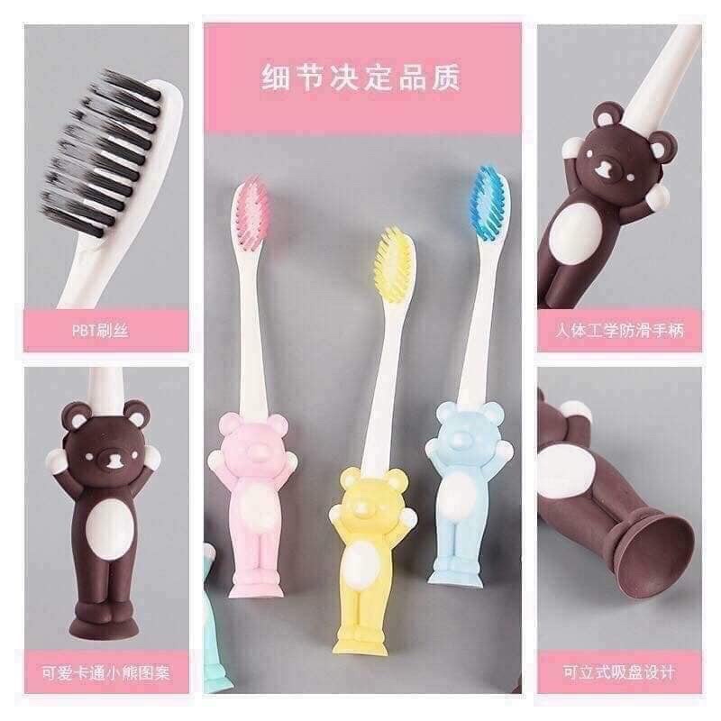 RẺ VÔ ĐỊCH SET BÀN CHẢI GẤU TRẺ EM (4 chiếc)