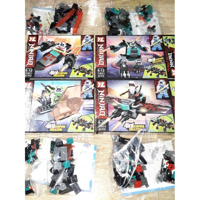 Lắp ráp 1 hộp LegoNinja Đế chế Rồng 843 rất đẹp