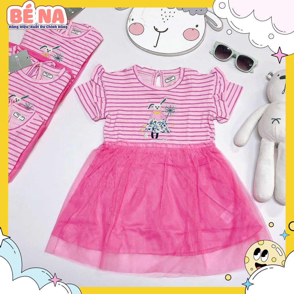 [ Hàng chính hãng ] Váy LITTLEMAVEN hồng chân ren thỏ cực đẹp cho bé gái