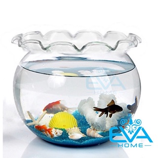 Hồ Cá Bể Cá Thuỷ Tinh Miệng Bèo B12 30 x 25 Cm Tặng Kèm Sỏi Và Rong Trang Trí