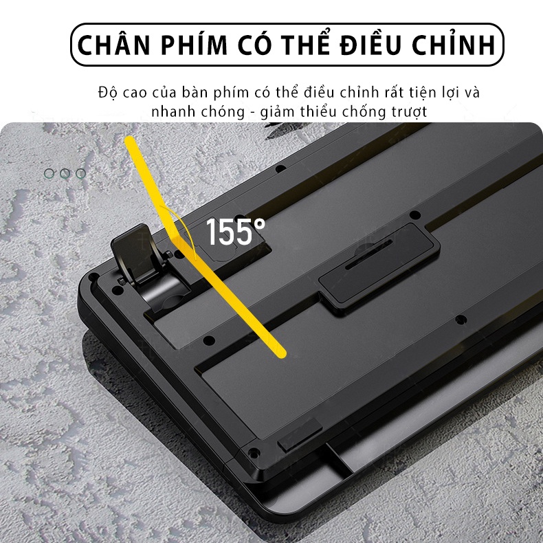 Bàn phím máy tính văn phòng SIDOTECH V1 có dây chống nước giả cơ gaming cho làm việc và chơi game - Hàng chính hãng