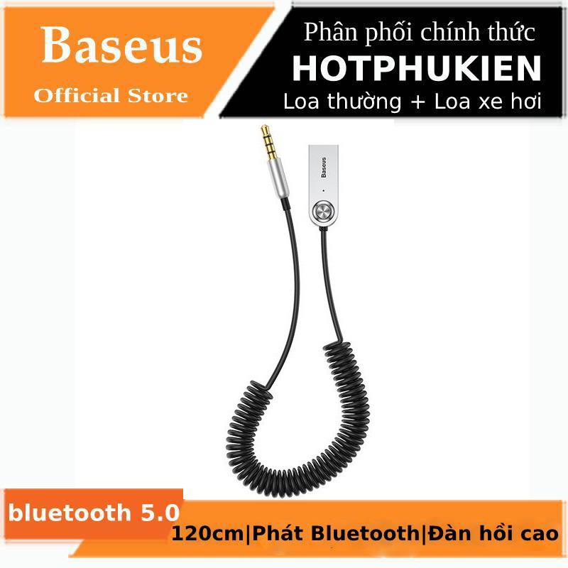 Dây cáp âm thanh USB Blueooth kết nối qua jack 3.5mm phát bluetooth cho loa loa xe hơi ô tô Baseus BA01 - chính hãng
