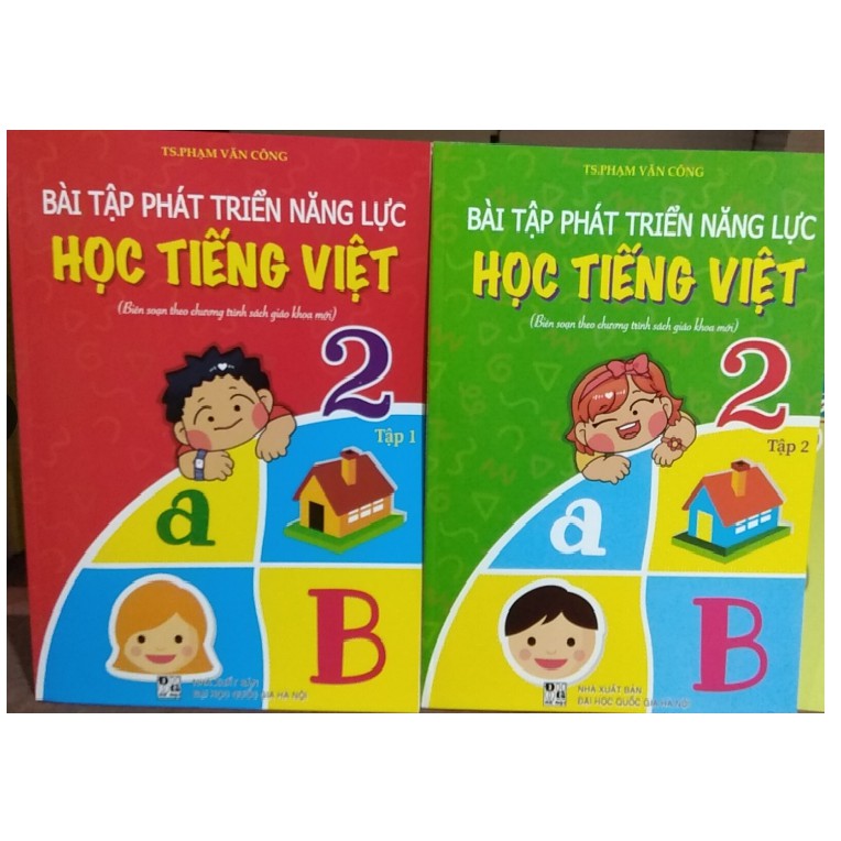 Combo sách - Bài tập phát triển năng lực học Tiếng việt lớp 2 (tập 1+2)