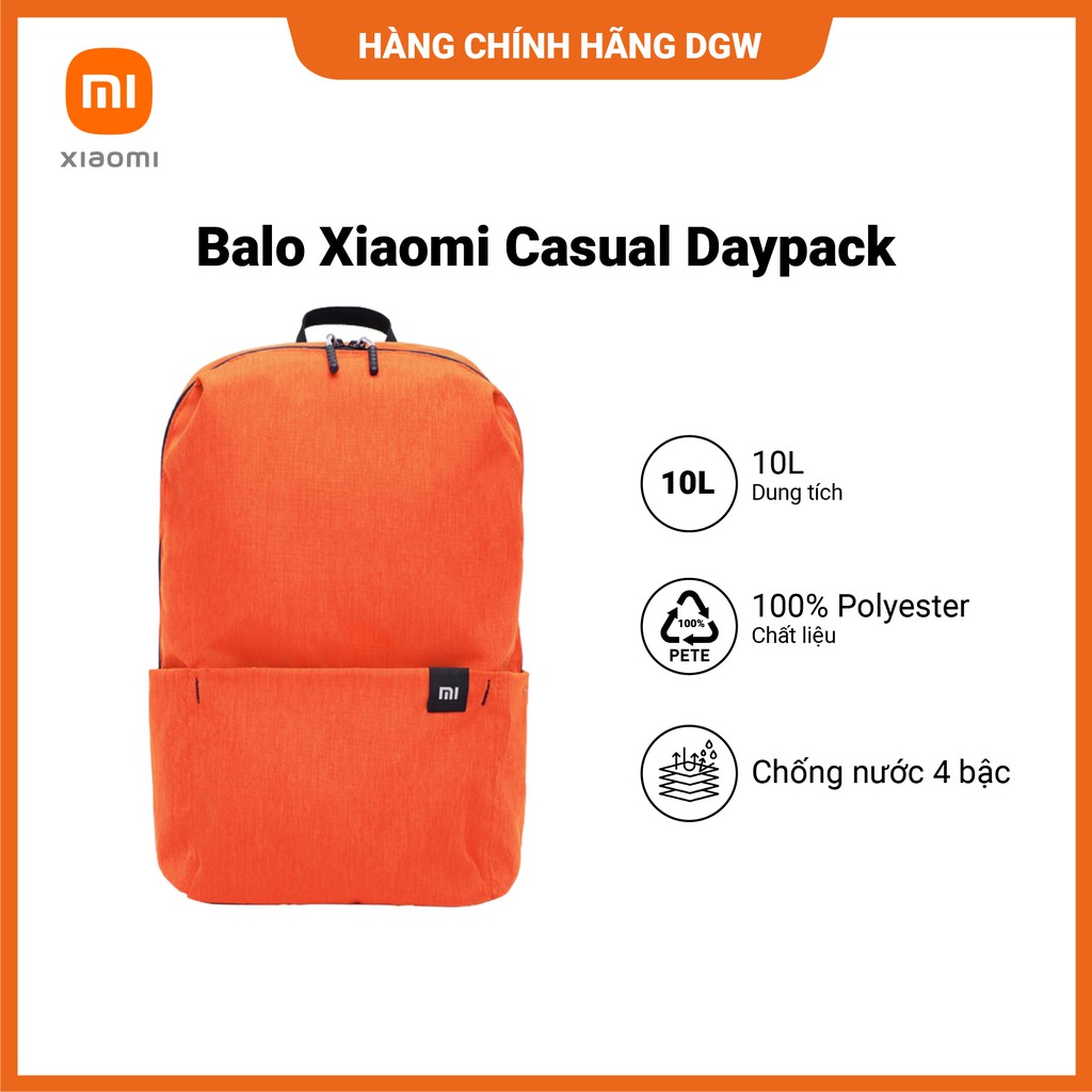 Hàng chính hãng Digiworld | BALO XIAOMI CASUAL DAYPACK | Thiết Kế Gọn Nhẹ | Cam