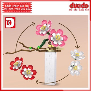 (Bản mới) DK3011 Lắp ghép Hoa mận trắng hồng tuyệt đẹp - Đồ chơi Xếp hình Mô hình Minifigures Mini 10280 Flower Bouquet