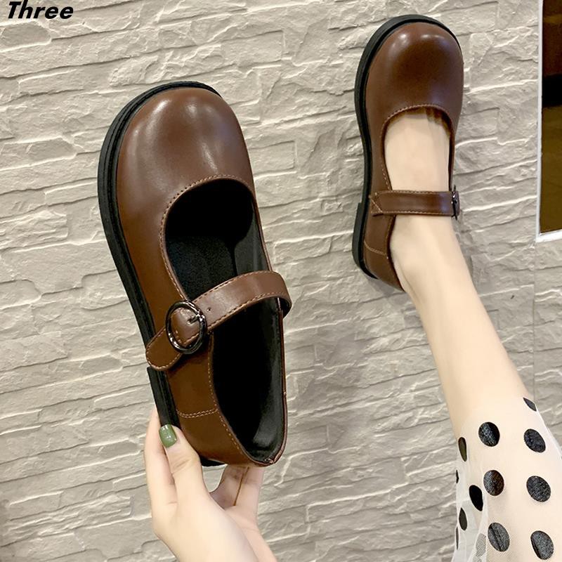 Giày Da Mũi Tròn Phong Cách Cổ Điển Dễ Thương Dành Cho Nữ | BigBuy360 - bigbuy360.vn