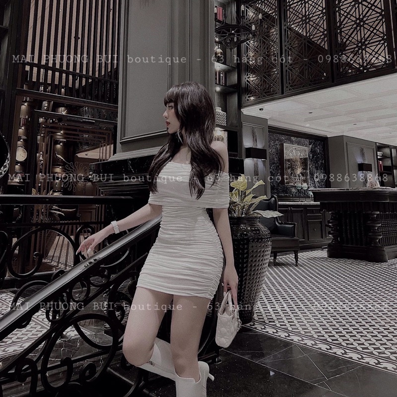 MVáy trễ vai ôm body 2 màu siêu xinh  MAI PHƯƠNG BÙI