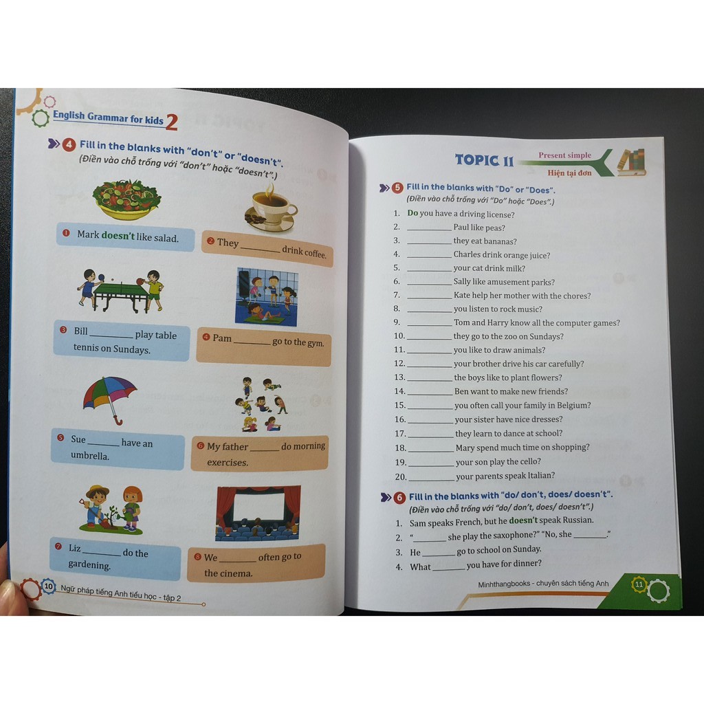 Sách English Grammar For Kids - Ngữ Pháp Tiếng Anh Tiểu Học - Tập 2 (Có Đáp Án)