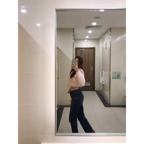 Áo Lông Thỏ Màu Hồng Phấn