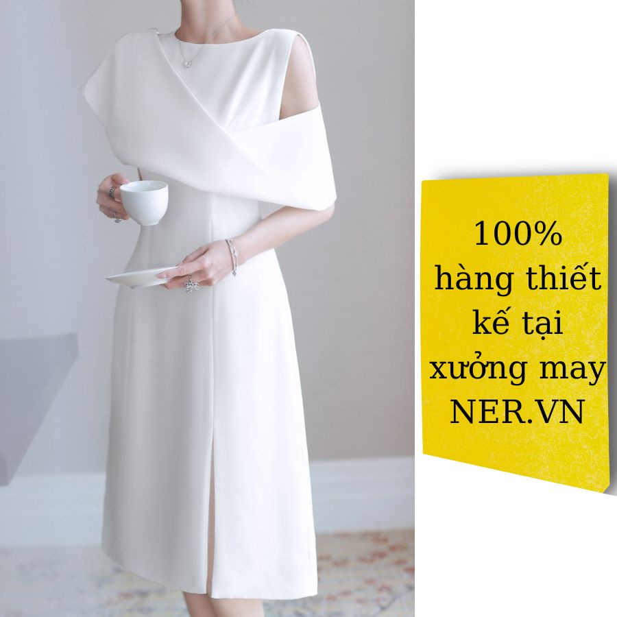 Đầm công sở thiết kế đầm công sở cao cấp váy trắng tiểu thư N149 tại xưởng chuyên sỉ váy đầm đạt tiêu chuẩn xuất khẩu