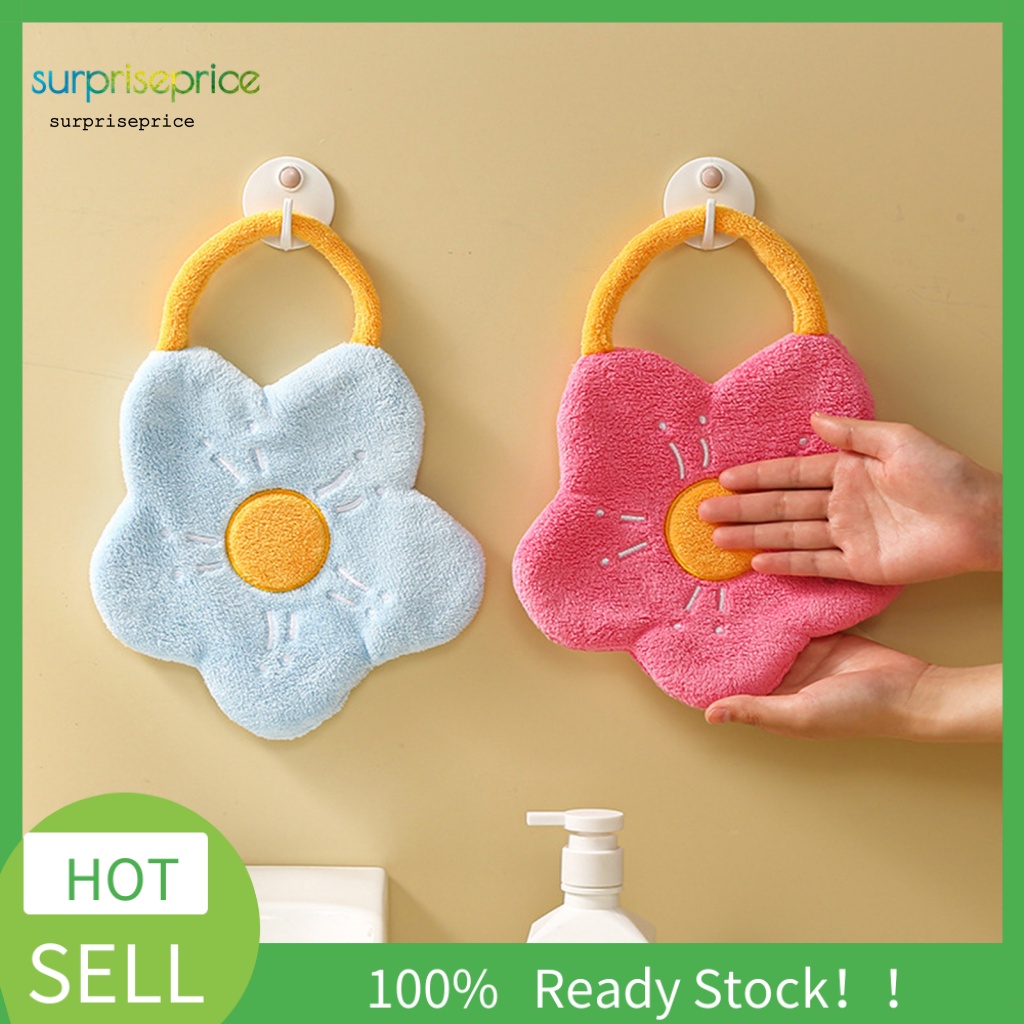 Khăn Lau Tay Dày Dặn Thoáng Khí Hình Hoa Cho Nhà Bếp / SPA