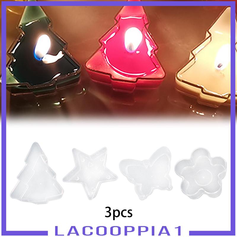 [Lacooppia1] Cốc Nhựa Trong Suốt Đựng Nến Nhiều Hình Dạng