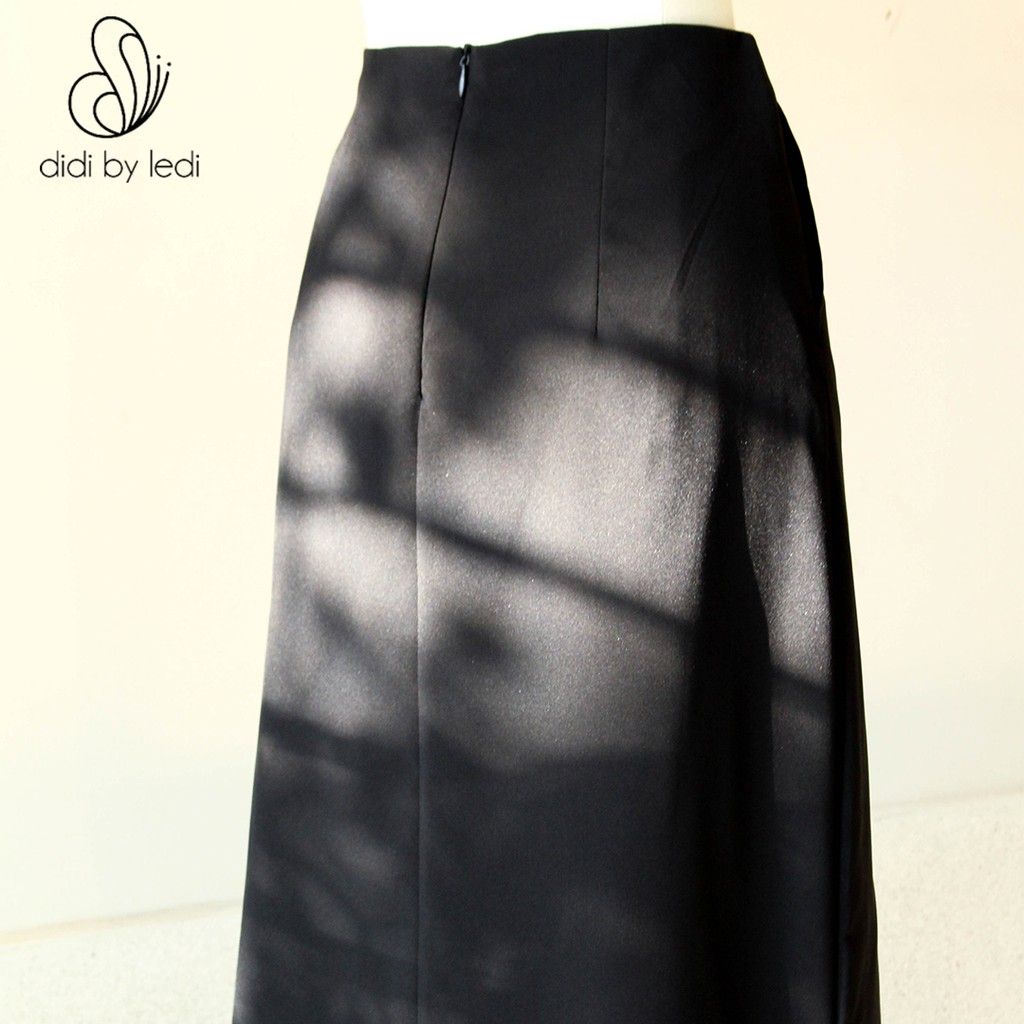 Váy công sở DIDI by LEDI, Chân váy kiểu tà thắt nơ eo, dáng suôn lưng cao, vải Visco màu Đen  size S M L XL - V950 | BigBuy360 - bigbuy360.vn