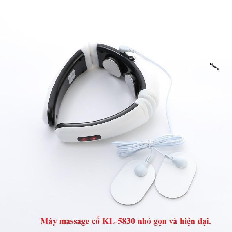 Máy Neck Massage trị liệu đau cổ vai gáy có 6 cấp độ rung - giúp giảm đau - thư giãn 1 đổi 1 trong 6 tháng ( BH 6T )