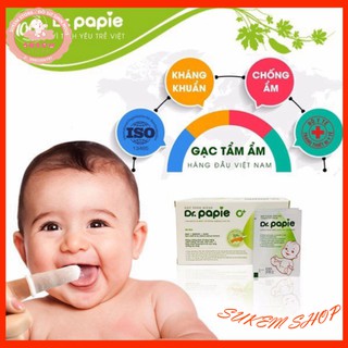 Gạc rơ lưỡi dr. papie/ tưa lưỡi vệ sinh răng miệng cho bé từ sơ sinh