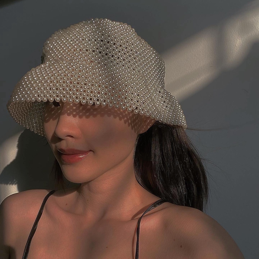 Lily Hat | Mũ Bucket Trơn Kết Hạt ❤️ Nón Tai Bèo Vành Cụp Trơn Ulzzang Form Unisex Nam Nữ