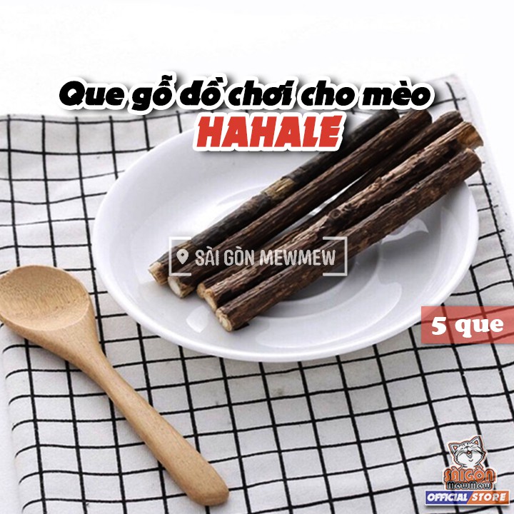 Túi 5 QUE GỖ cho mèo HAHALE Cat Treat