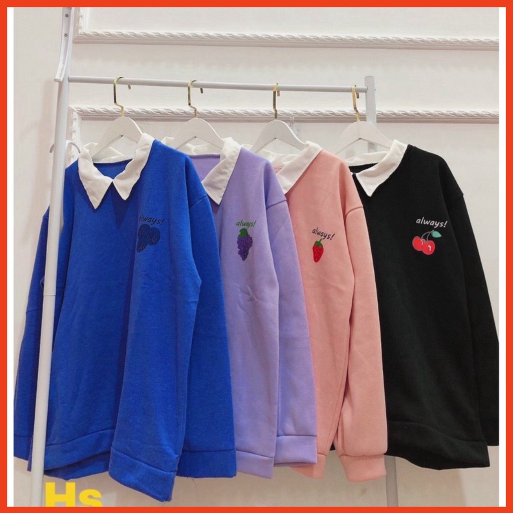 🌈𝗡𝗘𝗪 𝗔𝗥𝗥𝗜𝗩𝗔𝗟💢 Áo Khoác SWEATER Nỉ Cổ Sơmi