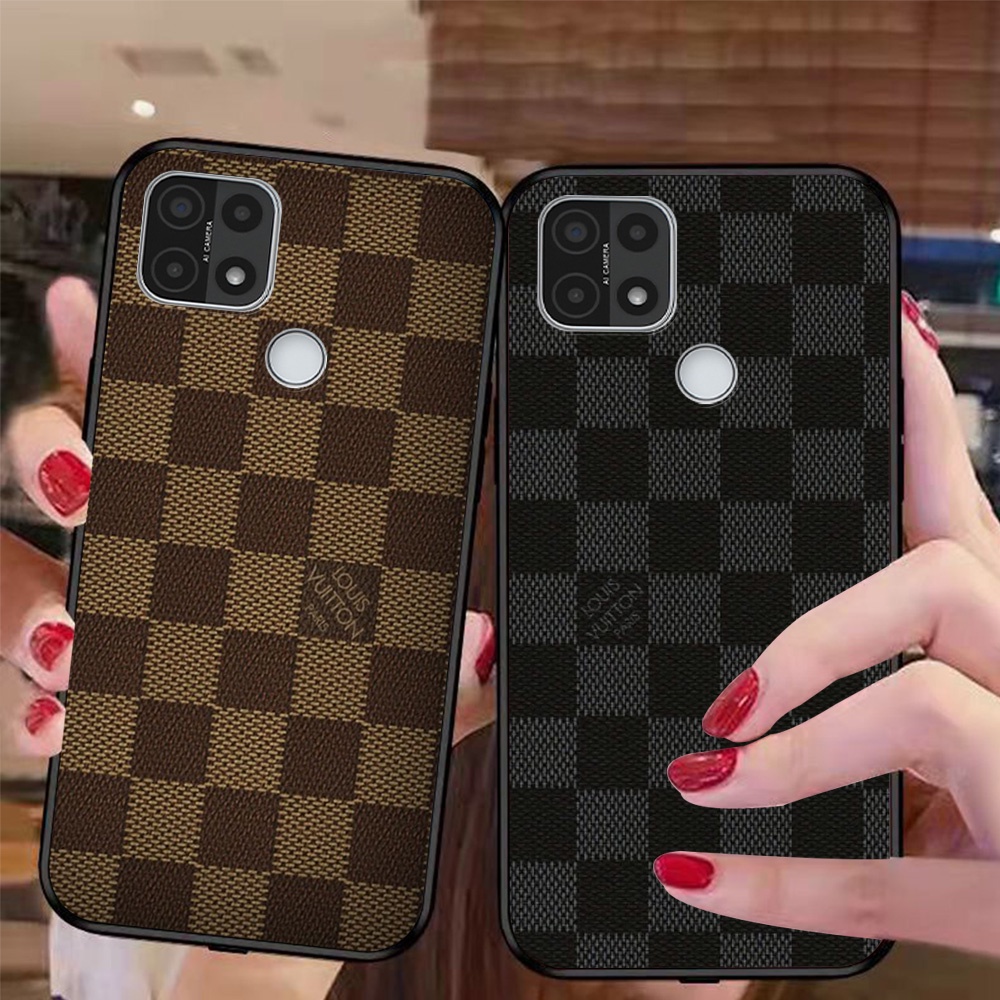 Ốp lưng điện thoại oppo a15 / oppo a15s thương hiệu LV louis vuit ton in vân da