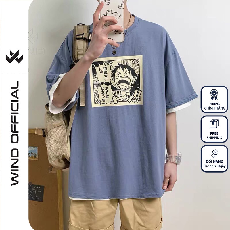 Áo thun tay lỡ WIND phông unisex form rộng Hải Tặc thời trang nam nữ oversize ulzzang