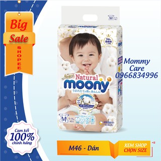 Bỉm Moony Natural size M46 Dán Nội địa Nhật