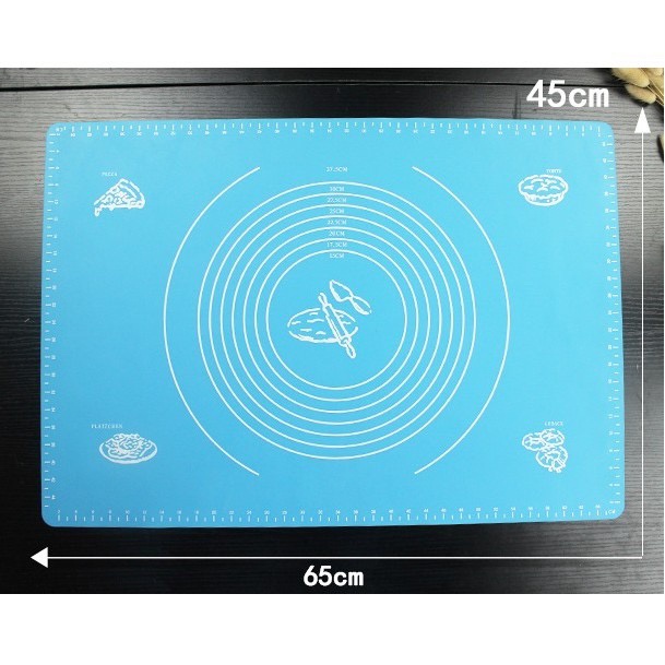 Tấm lót nhào bột bằng silicon tiện dụng cho làm bánh size 45x65 và 40x60 cm