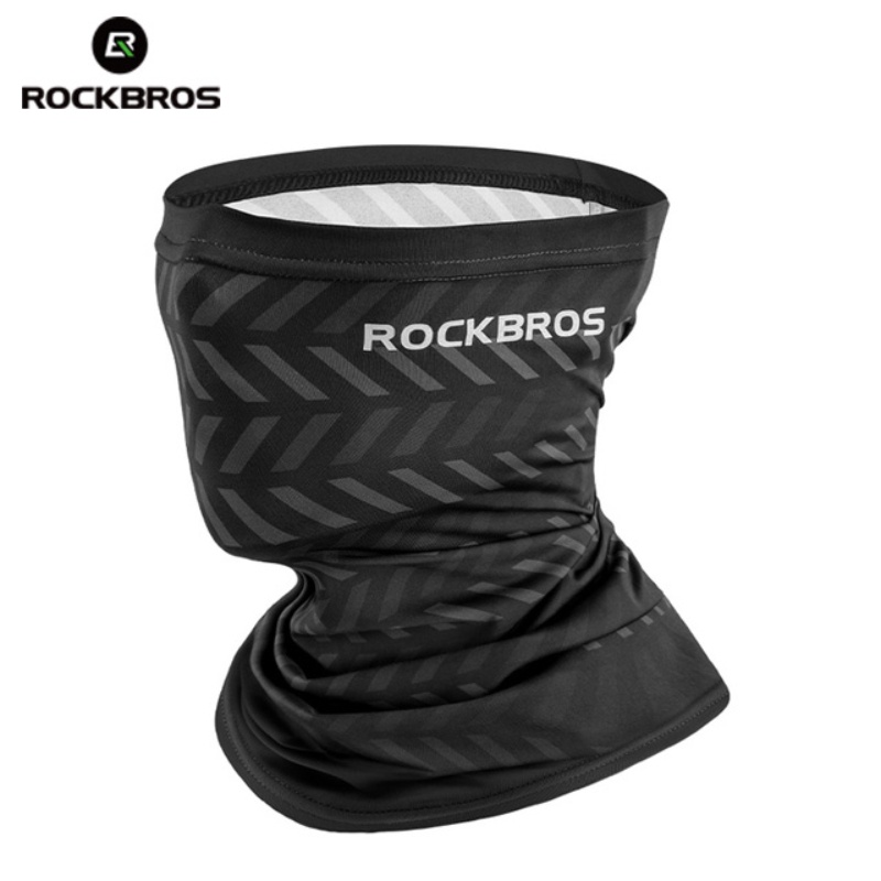 Rockbros Khẩu Trang Chống Tia UV Bằng Vải Lụa Lạnh Thoáng Khí Thoải Mái Và Nhanh Khô Kèm Khăn Choàng Cổ Ốp