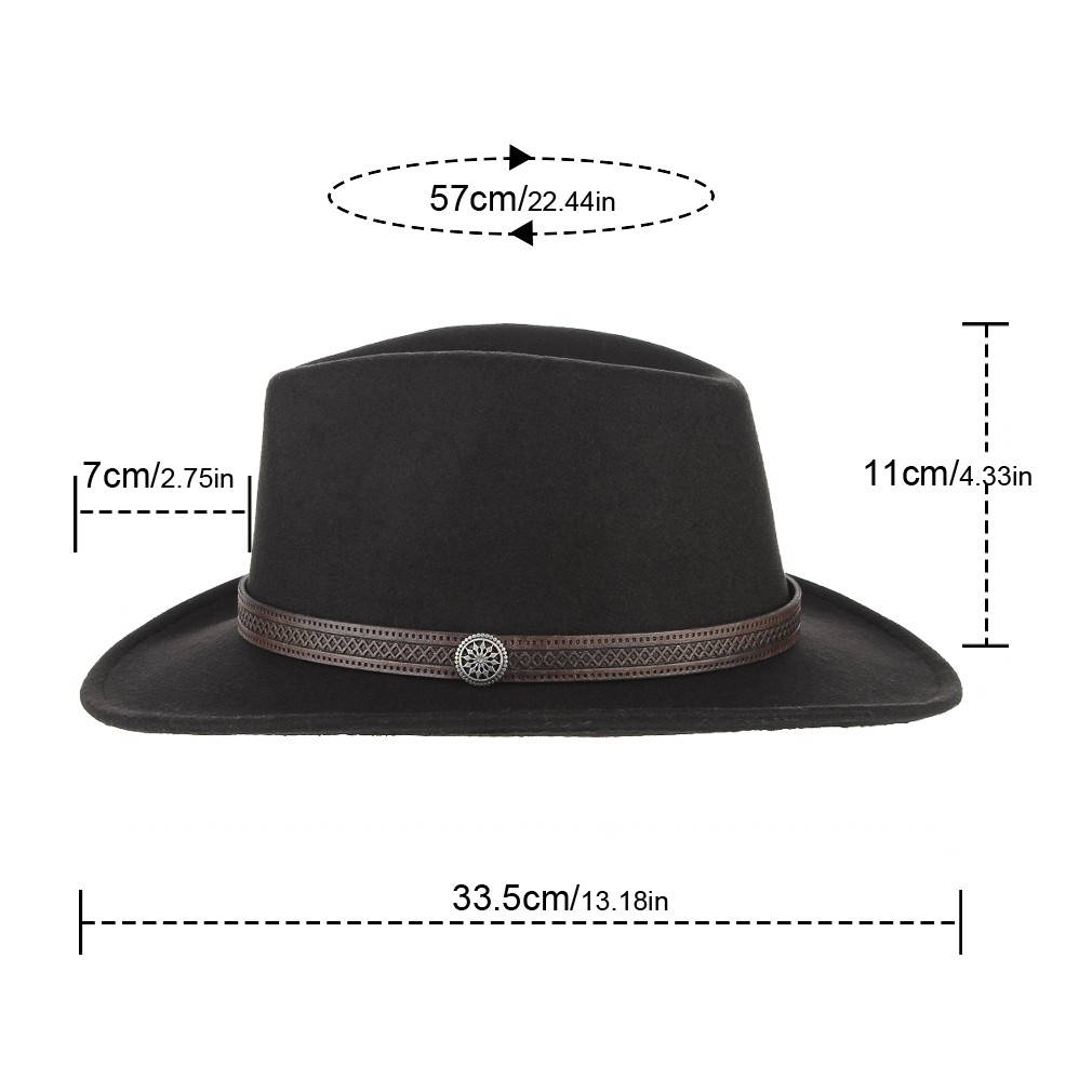 Mũ Fedora Vải Nỉ Thời Trang Unisex Cổ Điển