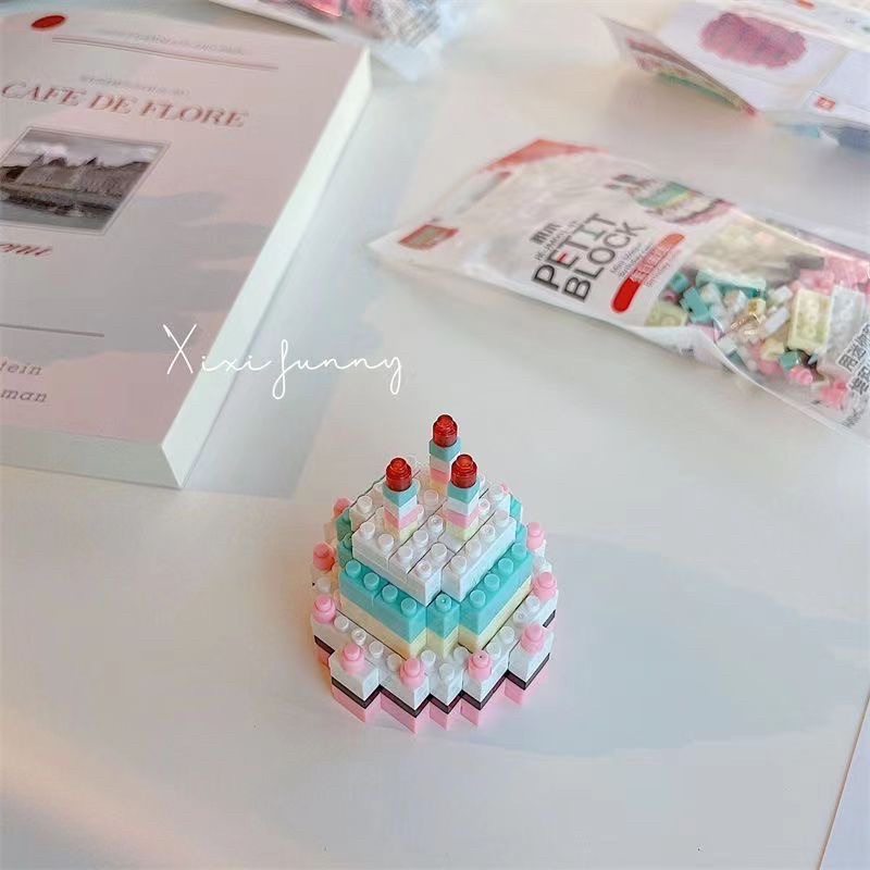 Đồ chơi lắp ráp Legogi BÁNH SINH NHẬT MINI  mô hình lắp ghép quà tặng sinh nhật