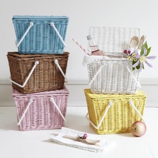 [Giá xưởng] Giỏ picnic mây nhỏ xinh hàng xuất Hàn