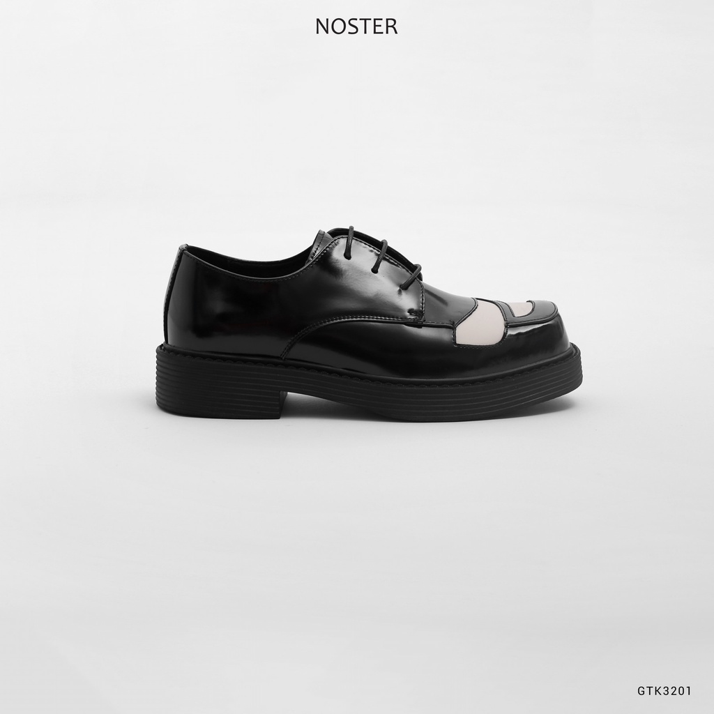 Giày da nam mũi vuông, đế tăng chiều cao, chất da đẹp - Thương hiệu NOSTER mã GTK3201