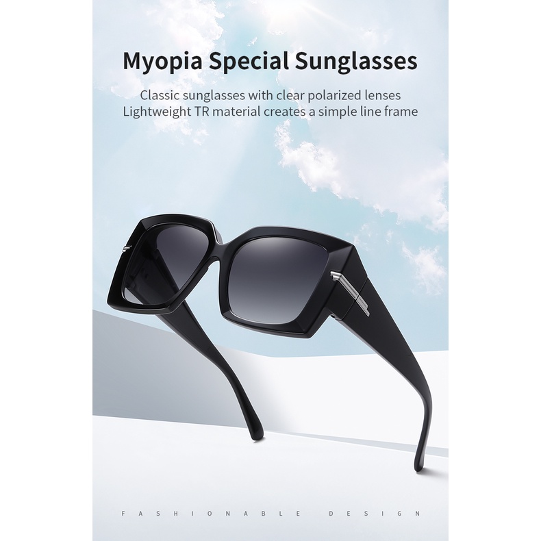 ZEliN Kính mát Zelin  thiết kế gọng lớn thời trang có phân cực TR7519