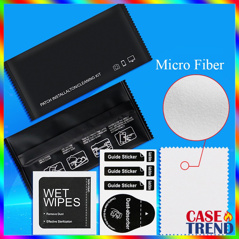 Bộ Phụ Kiện Dán Cường Lực Skin PPF - Khăn Lau Sạch Từ Vải Da Lộn Micro Fiber - Sticker Lấy Bụi - Giấy Ướt Tẩm Cồn