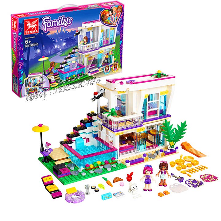 Bộ Lego Xếp Hình Friends 10498/3013 Siêu Biệt Thự Siêu Cao Cấp Của Ngôi Sao Olicia 🦀 Lego Lắp Ráp Đồ Chơi Cho Bé Gái