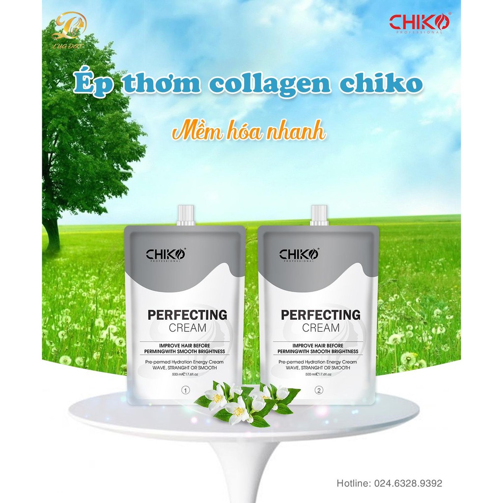 (CHÍNH HÃNG) Thuốc ép/duỗi tóc collagen thông minh CHIKO