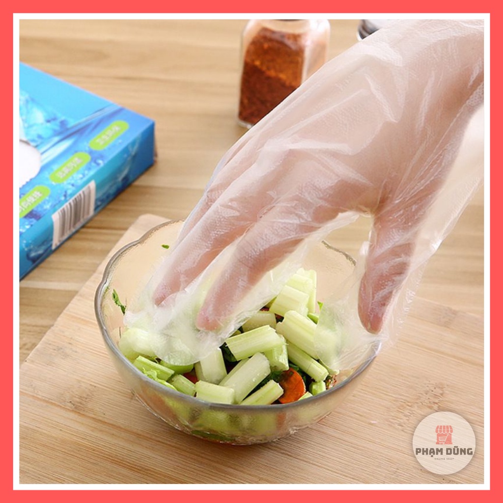 Bao tay nilong siêu dai , bao tay dùng 1 lần hộp xanh 200 cái
