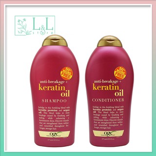 Dầu gội và xả BIOTIN OGX Mỹ 577ml - đỏ