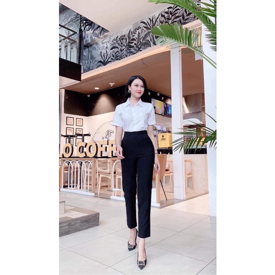 QUẦN BAGGY NỮ CẠP CAO 4 CÚC