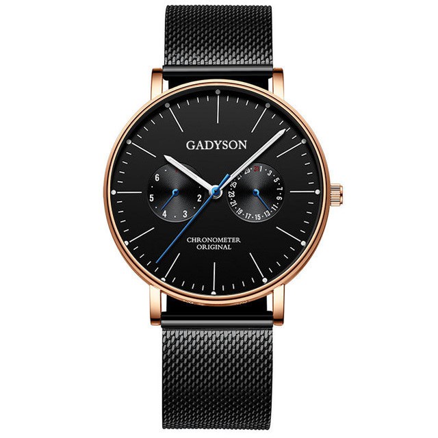 Đồng hồ thời trang nam dây lưới hợp kim phong cách doanh nhân GADYSON PKHRG016 (đường kính: 40 mm )