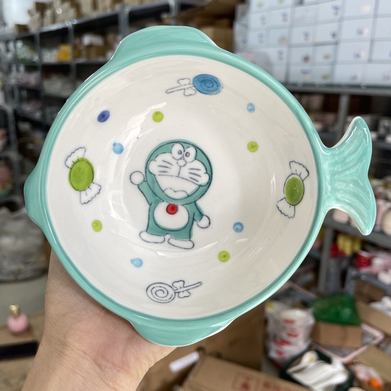 Bộ Bát Đĩa Sứ Chén Dĩa Ăn Cơm Hoạ Tiết Xanh Mint Decor Phong Cách Bắc Âu