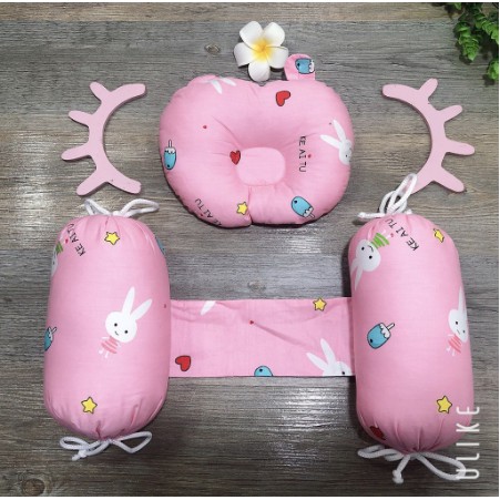 Bộ gối + chặn bông sơ sinh hàng Việt Nam