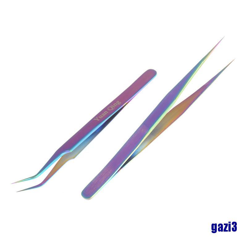 (Hàng Mới Về) Nhíp Inox Màu Cầu Vồng Trang Trí Móng Tay Tiện Lợi