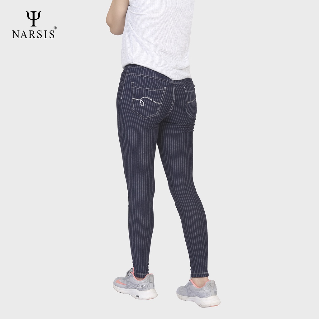 Quần bó nữ Narsis P5053 kẻ màu xanh tím than