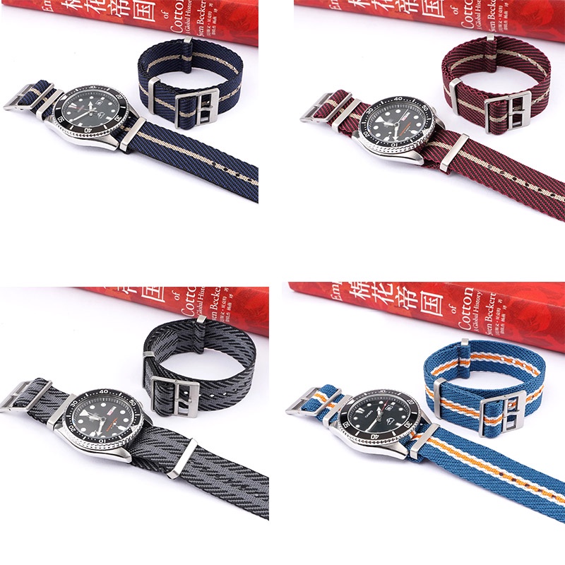 Dây Đeo Đồng Hồ Bằng Nylon Mềm 18mm 20mm 22mm 24mm Cho Nam Nữ