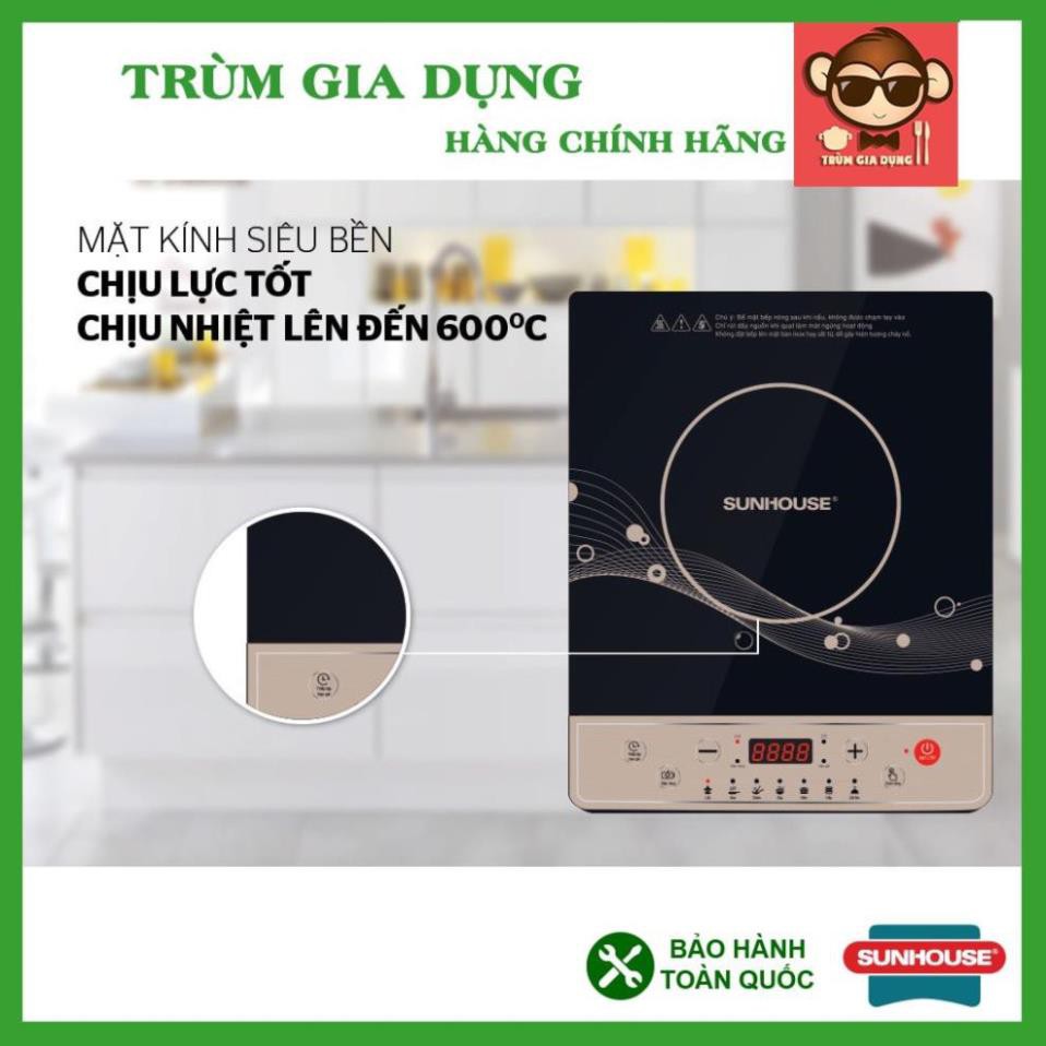 BẾP TỪ SUNHOUSE SHD6149, BẾP TỪ ĐƠN SUNHOUSE SHD6149, mặt kính siêu bền chịu được nhiệt độ 600 độ C, phím bấm cơ.