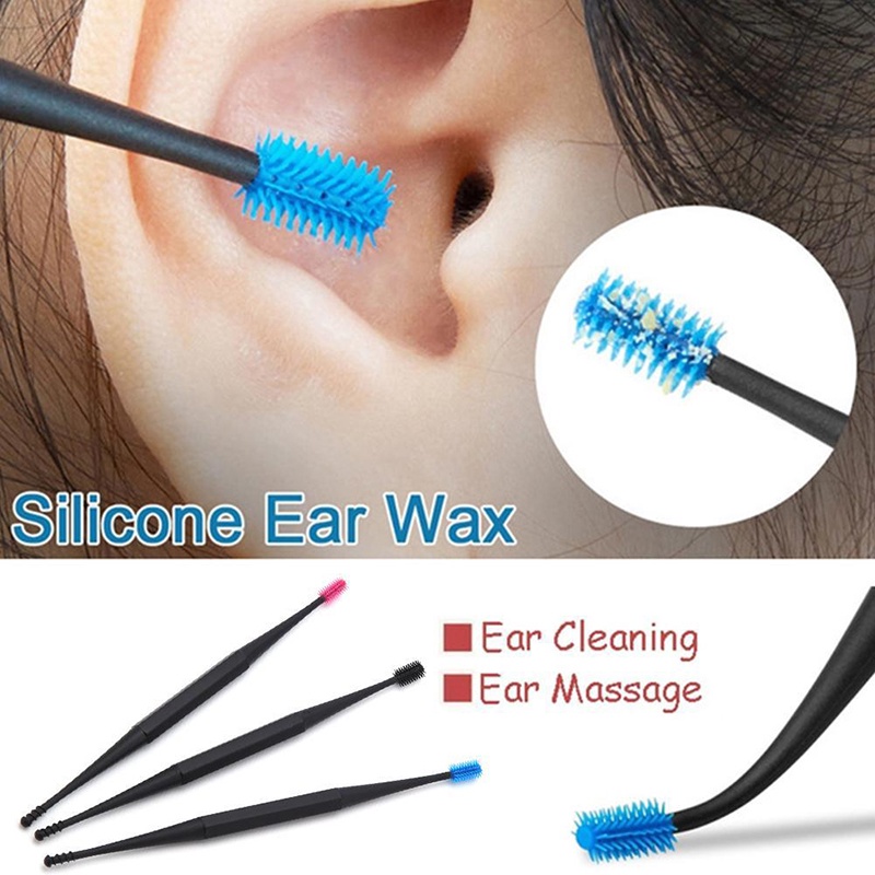 Dụng cụ lấy ráy tai bằng silicon mới Dụng cụ làm sạch tai Thanh làm sạch lỗ tai xoắn ốc