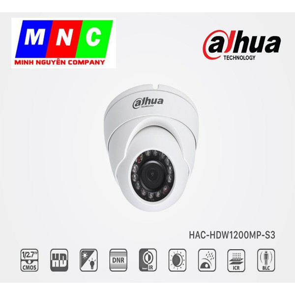 CAMERA DAHUA HDCVI HAC-HDW1200MP-S3 (2.0 MEGAPIXEL)